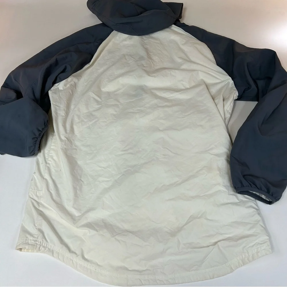 Adidas Men’s Windbreaker Lightweight Jacket Size Medium USA Gray White #2947 - Picture 10 of 11
